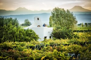 Corner room in the vineyards of Cavas Wine Lodge Mendoza Argentina