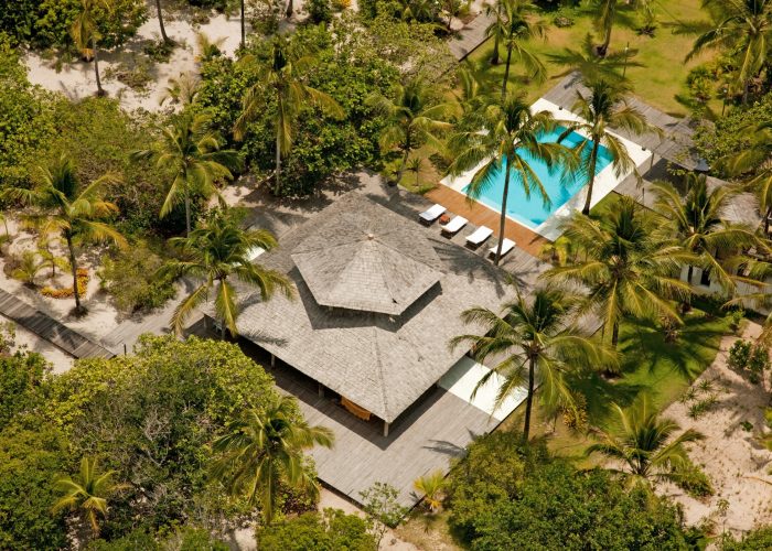 Aerial view pool Hotel Vila Naia